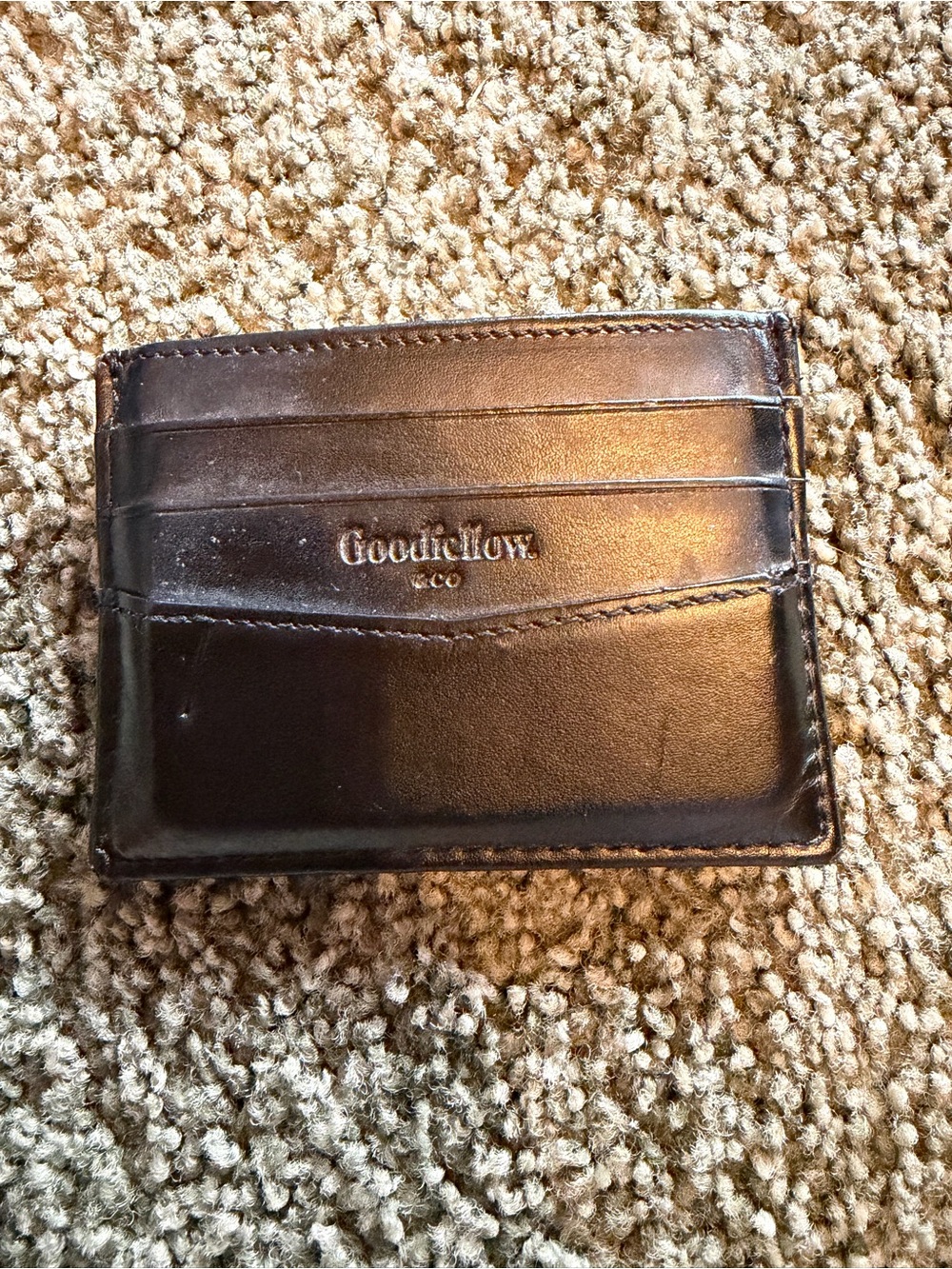 Goodfellow & Co Dark Brown Leather Card Sleeve